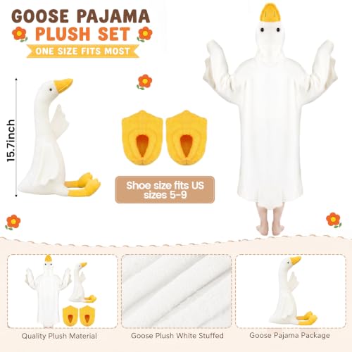 Halloween Goose Hoodie Pajamas with Slippers - Oversized Costume Set