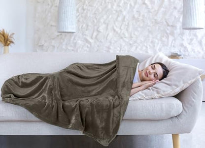 Utopia Bedding Fleece Blanket King Size Brown 300GSM (90x102 Inches) Luxury Soft Bed Blanket (Bulk Pack of 9)