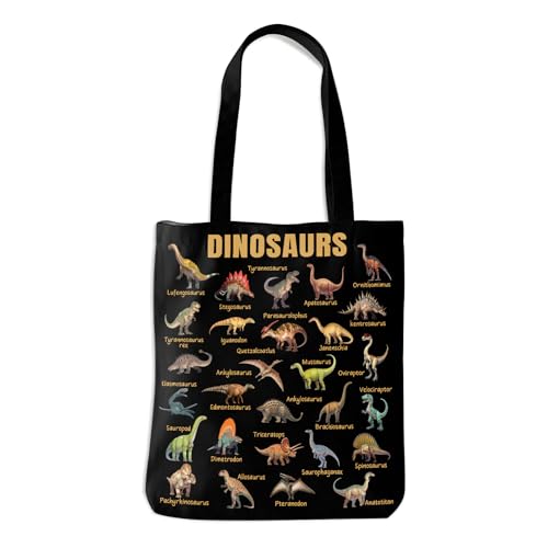Dinosaur World Reusable Canvas Tote Bag for Women - Shoulder & Shopping Bag