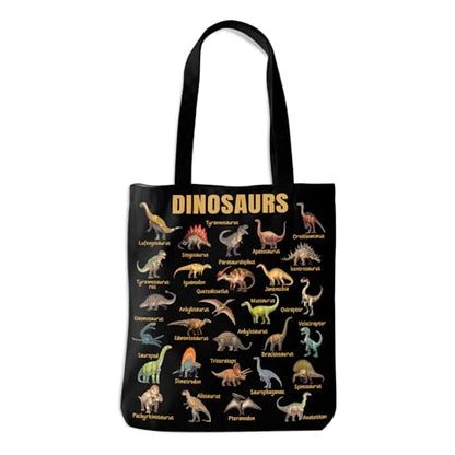 Dinosaur World Reusable Canvas Tote Bag for Women - Shoulder & Shopping Bag