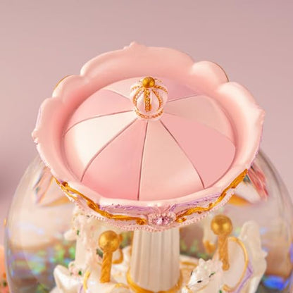 Snow Globe Music Box Daughter Gift Pink Variation A-Pink M