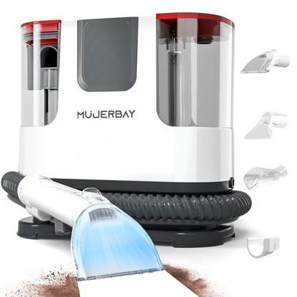 Portable Upholstery Carpet Cleaner Machine with Deep Cleaning & 360° Wheels