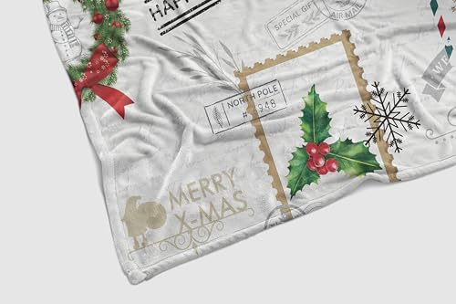 Christmas Throw Blanket - Red Truck Tree Farmhouse Holiday Plush 50x60 Inches - Cozy Fluffy Bed & Sofa Blanket - Variation: 50" x 60"