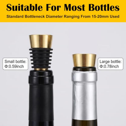 30 Pack Gold Wine Stopper Set - Durable Metal Bottle Seals for Kitchen & Bar