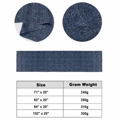 Twin Size Indigo Blue Bed Runner - Farmhouse Decorative Throw for Foot of Bed, 71 x 20 Inches