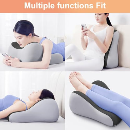 Intimacy Wedge Pillow for Couples - Memory Foam Cushion, Grey