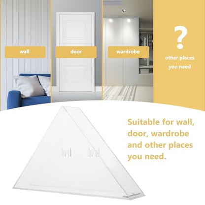 Acrylic Triangle Flag Display Case with Protective Cover Wall Mount