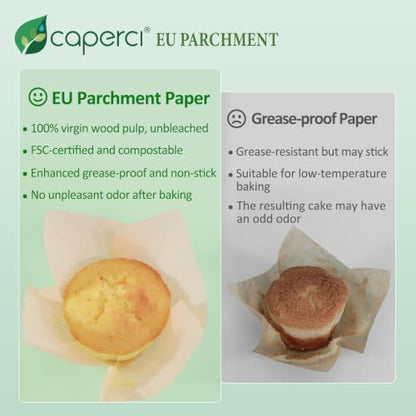 Natural Jumbo Tulip Cupcake Liners - 120 Pack Parchment Muffin Cups