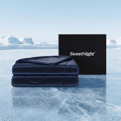 Blue King Cooling Comforter Blanket - Sweetnight CoolNest 106x90 Inches