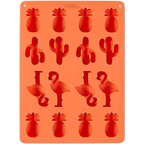 Wilton Mini Tropical Candy Mould, Silicone, Coral, 16 Holes