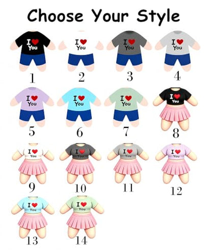 Custom Face Pillow - Personalized Plush Doll Gift for Couple 8in