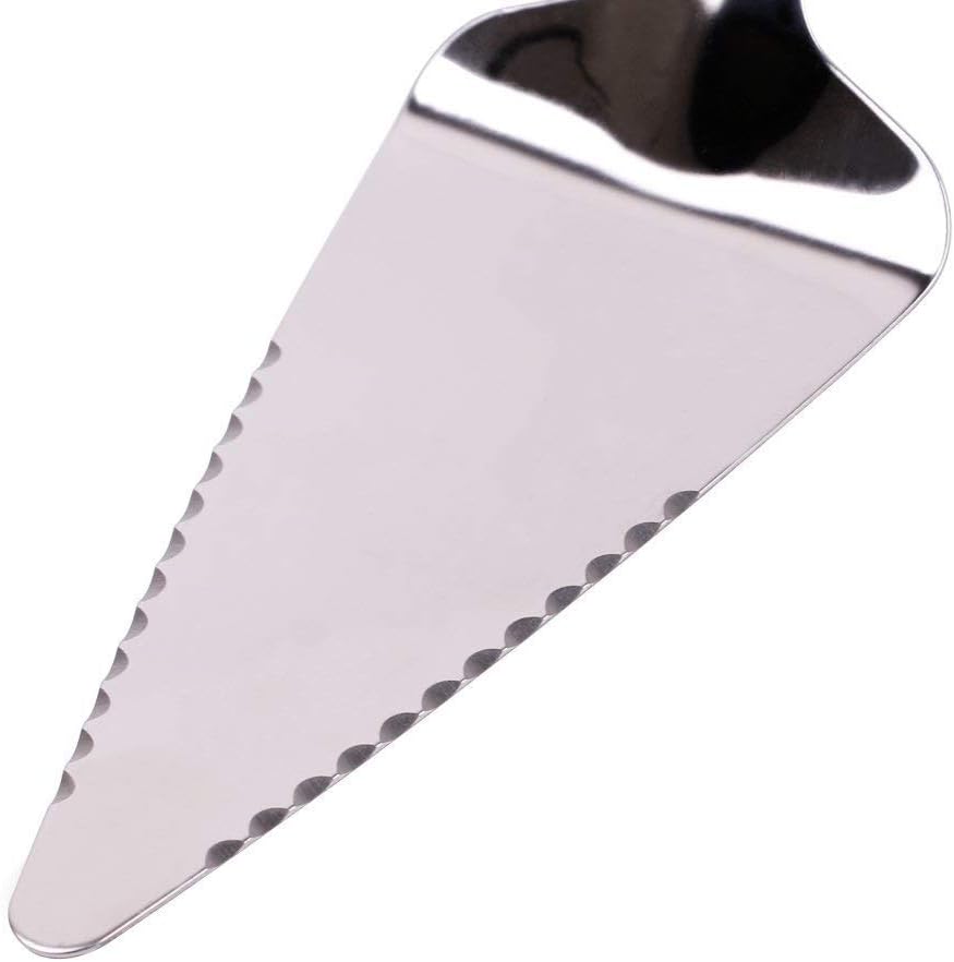 Regine Switzerland Stainless Steel Pie Server - Versatile Cake & Pizza Cutter | Sleek Black Design