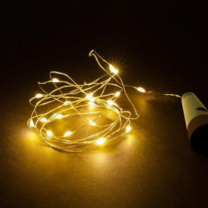 USB Rechargeable Wine Bottle String Lights - Warm/1 Pack