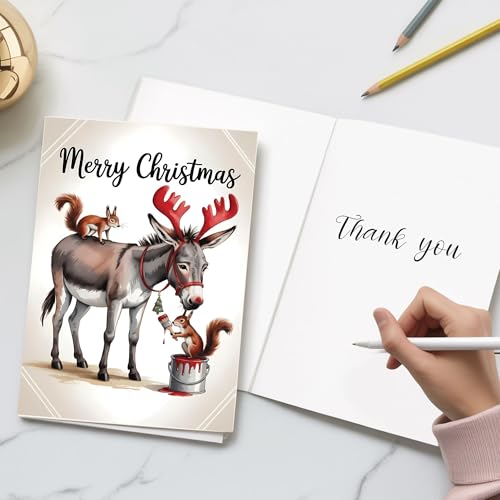 Elegant Pink Ribbon Greeting Card with Envelope - New Year Wishes Stationery