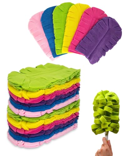 Classic 12 Pack Reusable Duster Refills Compatible with Swiffer - Multicolor