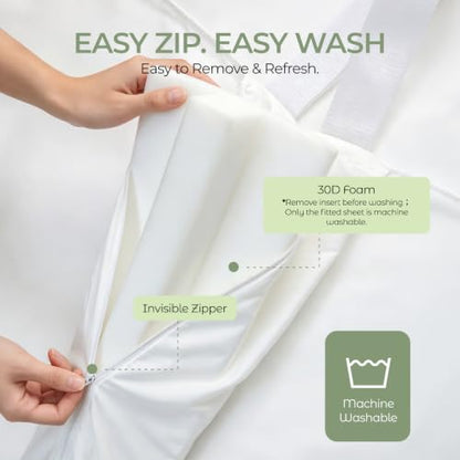 3-in-1 Twin to King Bed Gap Filler with Cotton Fitted Sheet
