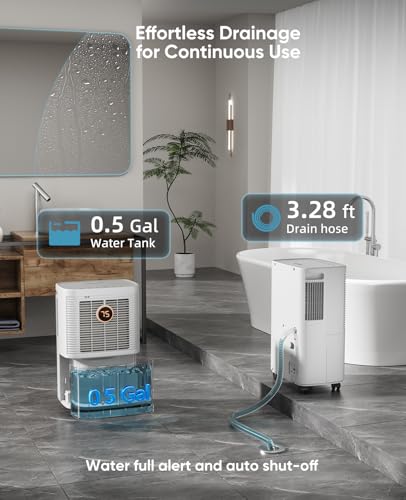 Dehumidifier for Basement 2500 Sq.Ft, 34 Pints, Quiet Compressor - Variation of 34 Pints / 2500 Sq.Ft
