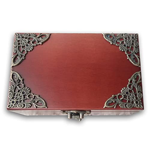 Antiqued Lock Wooden Jewelry & Music Box - Castle in The Sky (Carrying You) Variation 1