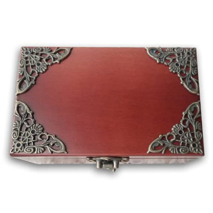 Antiqued Lock Wooden Jewelry & Music Box - Castle in The Sky (Carrying You) Variation 1