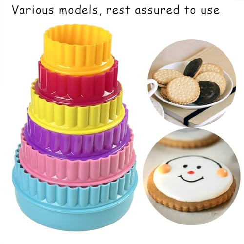 Round Cookie Cutter Set 6 Sizes Plastic Baking Cutters Kitchen Utensils Variation of THIS Listing