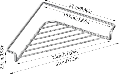 1PCS Stainless Steel Corner Sink Shelf with Wire Rack - Space-Saving Kitchen Organizer