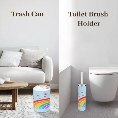 6-Piece Bathroom Accessory Set with Trash Can Soap Dispenser Toothbrush Holder