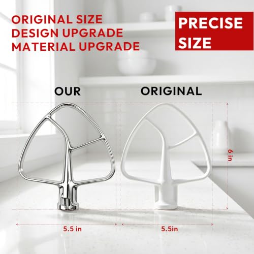K45B Stainless Steel Flat Beater for KitchenAid 4.5 & 5 Qt Tilt-Head Mixers