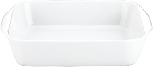 Pillivuyt Porcelain Square Baker - Medium 3.5-Cup Capacity | 6.75-Inch Durable Design