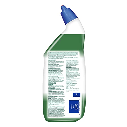 Lysol Toilet Bowl Cleaner Gel, For Cleaning and Disinfecting, Stain Removal, Contains Bleach, 24oz (Pack of 2)