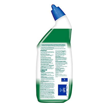 Lysol Toilet Bowl Cleaner Gel, For Cleaning and Disinfecting, Stain Removal, Contains Bleach, 24oz (Pack of 2)