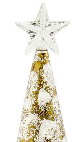Light-Up Christmas Tree Figurines Set of 3 - Gold & Silver Holiday Decor