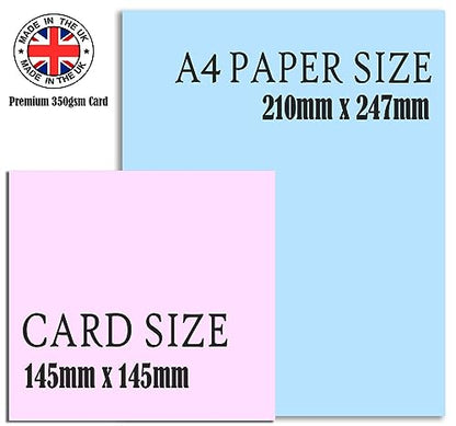 Christmas Card 145x145mm Festive Holiday Greeting Card with Luxury Envelope