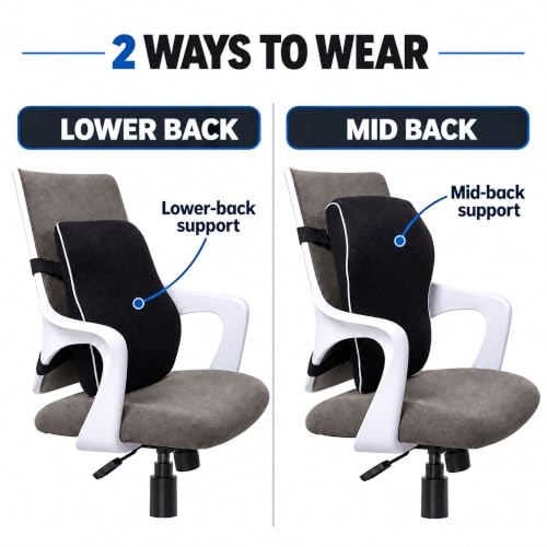 Ergonomic Lumbar Support Pillow for Office Chair Car Seat Gaming Seat Memory Foam