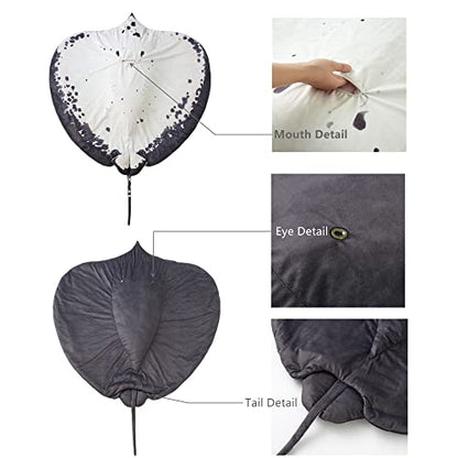Manta Ray Plush Blanket - Stuffed Animal Throw & Home Decor