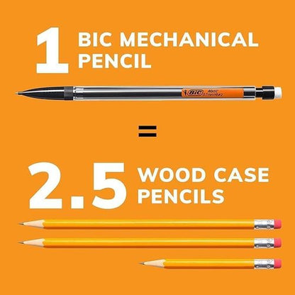 BIC Xtra Smooth Mechanical Pencils - Refillable & Retractable | 0.7 mm Medium Point, 40-Count Pack