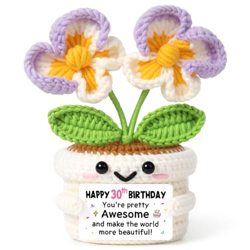 30th Birthday Gift for Women - Handmade Crochet Orchid Decoration - Variation of 30th Birthday
