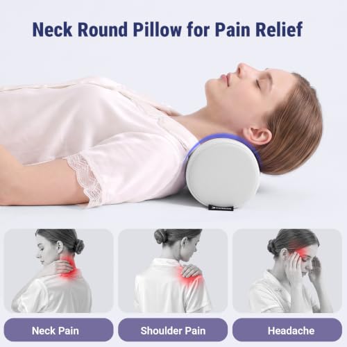 Travel Neck Roll Pillow Grey 11x4.5 Inch Memory Foam Support with Removable Cooling Cover - Variation of THIS listing
