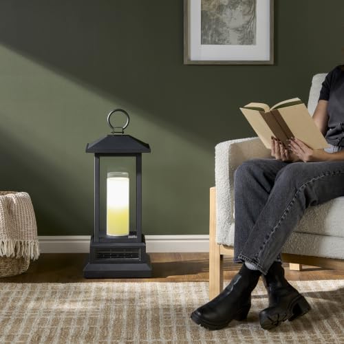28-Inch Electric Lantern Heater with Remote Control - Black