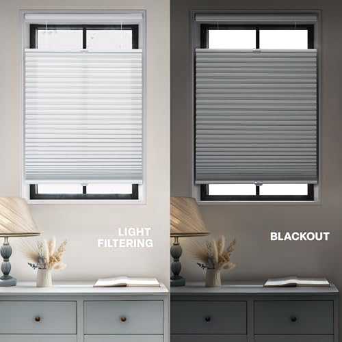 Light Filtering Top Down Bottom Up Cellular Shades - White, 35 x 48 in (Variation: White / 35"W x 48"H)