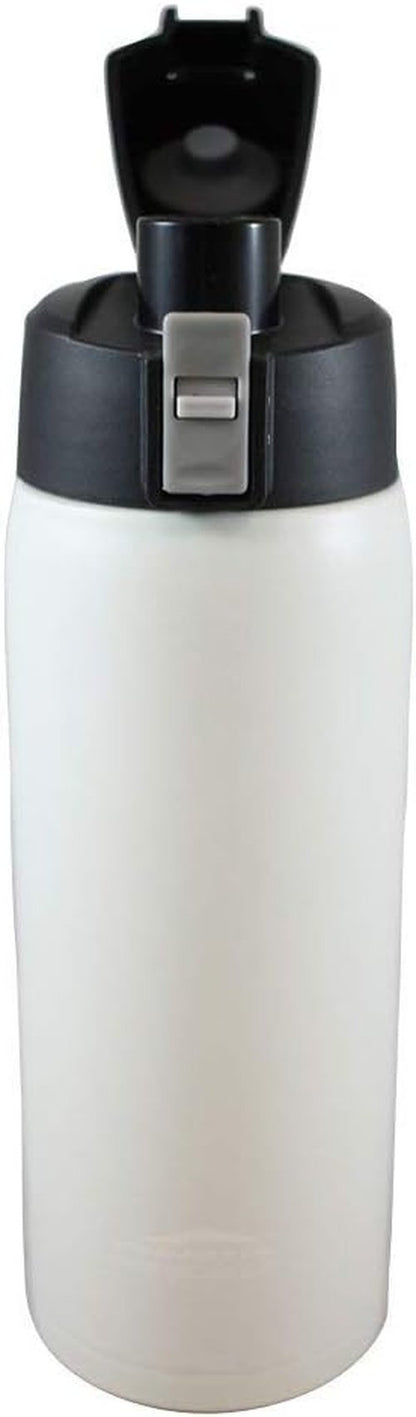 Aquatix Stainless Steel Sports Water Bottle - 21 Ounce, Arctic White, Double Wall Insulated | Keeps Drinks Cold 24H, Hot 6H