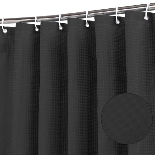 White Polyester Shower Curtain 72x72 Inches Waterproof & Durable with Weighted Hem