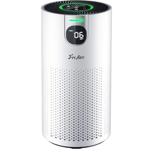 FreAire Air Purifier for Large Rooms Up to 1800 Sq Ft - Silver White