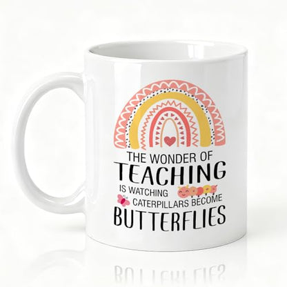 Teaching Growth Ceramic Mug - Appreciation Coffee Cup for Teacher - White15