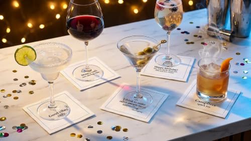 Funny Drinking Cocktail Napkins 50 Pack - Linen-Blend, 3-Ply, Humorous Quote