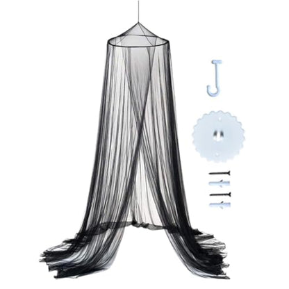 Elegant Queen Size Bed Canopy with Mesh Curtains - Stylish & Breathable