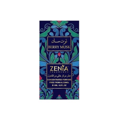 Long Lasting Fruity Floral Perfume Oil Roll-On - Blueberry, Rose, Vanilla & Patchouli, 0.2oz, Pack of 2