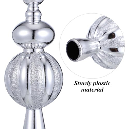 Spherical Christmas Tree Topper Ornament - 9 Inch Plastic Festive Decor