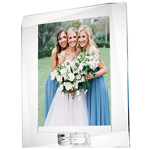 5x7 Crystal Picture Frame with Gift Box - Decorative Photo Frame for Wedding & Home Gifts