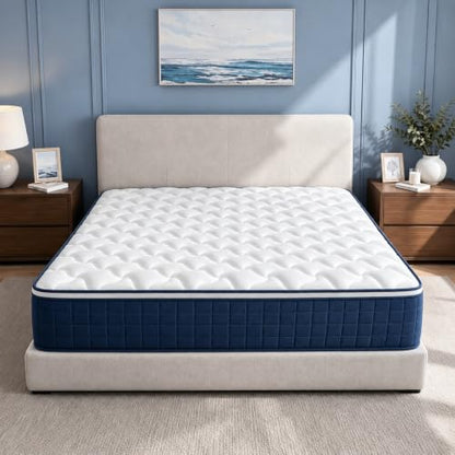 12 Inch Full Size Mattress in a Box - Gel Memory Foam & Pocket Springs