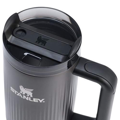 STANLEY Quencher H2.0 Tumbler with Handle and Straw 30 oz | Flowstate 3-Position Lid | Cup Holder Compatible for Travel | Insulated Stainless Steel Cup | BPA-Free | Fluted Black